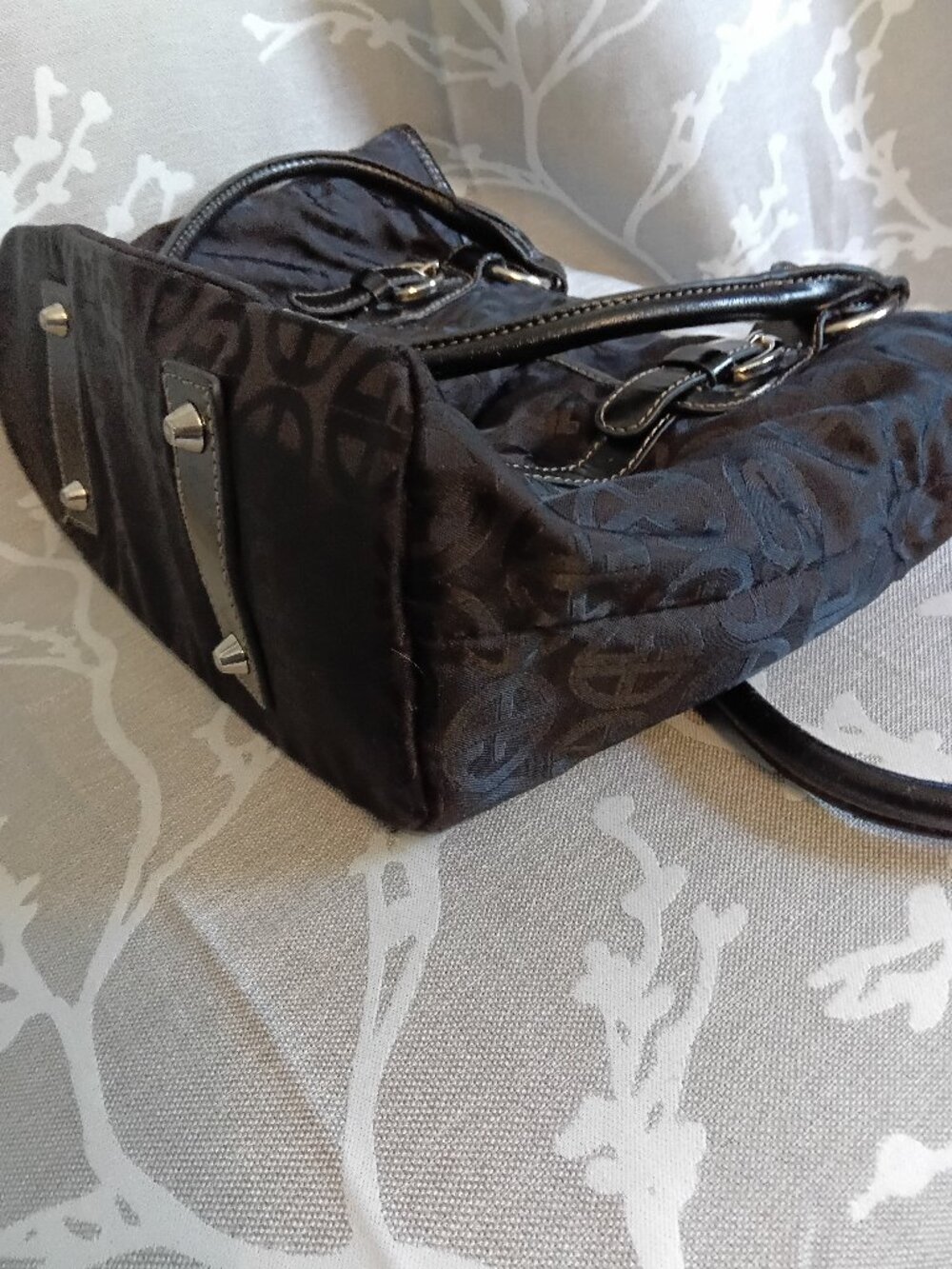 Giani Bernini Black Signature Monogram Jacquard Shoulder Bag - Picture 10 of 12